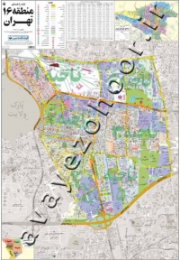 نقشه راهنمای منطقه 16 تهران