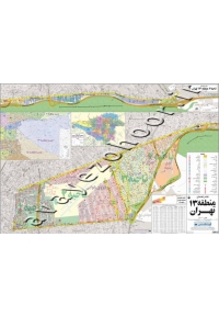 نقشه راهنمای منطقه 13 تهران